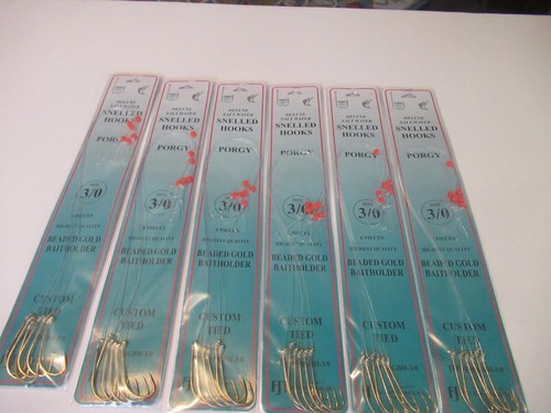 Fish hooks snelled beaded - snelled,